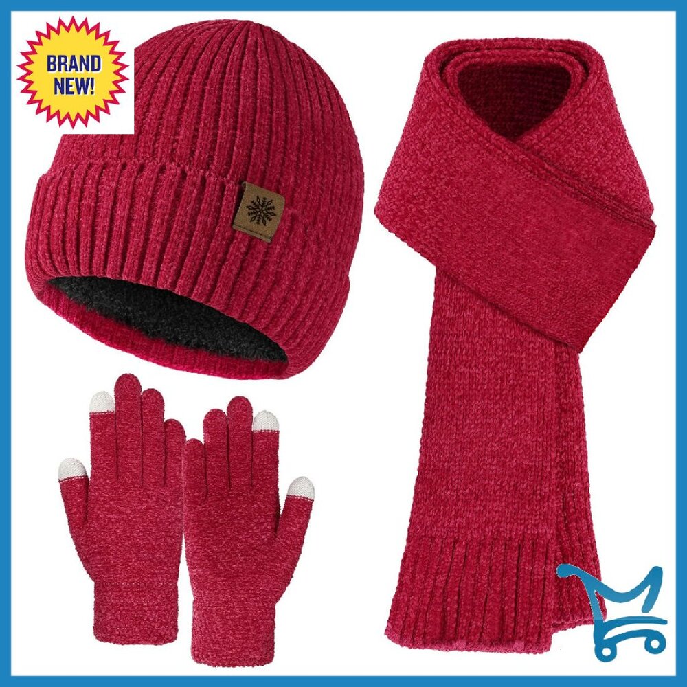 Warm Winter Set with Touchscreen Gloves, Beanie, … - image 1